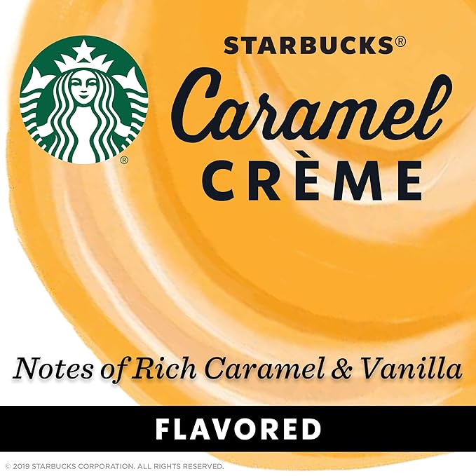 Starbucks Flavored K-Cup Coffee Pods — Caramel Crème for Keurig Brewers 10 Count (Pack of 6)