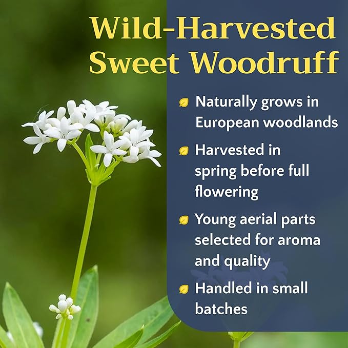 Sweet Woodruff Herb Tea - Natural Galium Odoratum - Dried Cut and Sifted Herbs 8 oz