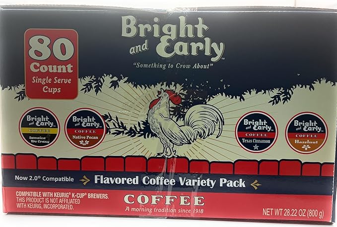 BRIGHT AND EARLY FLAVORED 80 COUNT VARIETY PACK FOR KUERIG BREWERS