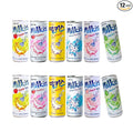 Lotte Milkis 6 Flavors Combo (Original Apple Melon Peach Banana &amp Strawberry) (6 x 2 Cans 8.45 FL Oz (Pack of 12))