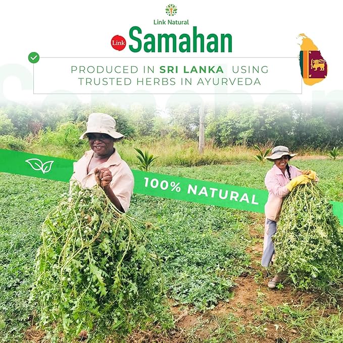 SAMAHAN Ayurvedic Herbal Tea Packets - Sri Lankan Ceylon Blend with 14 Natural Herbs Including Ginger Black Pepper &amp More Herbal Tea Bags for Wellness Relaxation &amp Daily Comfort - 60 Count
