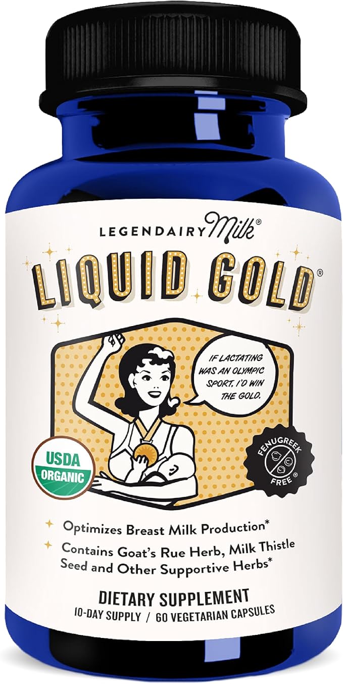 Legendairy Milk Liquid Gold Lactation Support | Lactation Supplement with Organic Goats Rue Milk Thistle Shatavari Fennel Alfalfa &amp Anise | Breastfeeding Supplements 60 Count