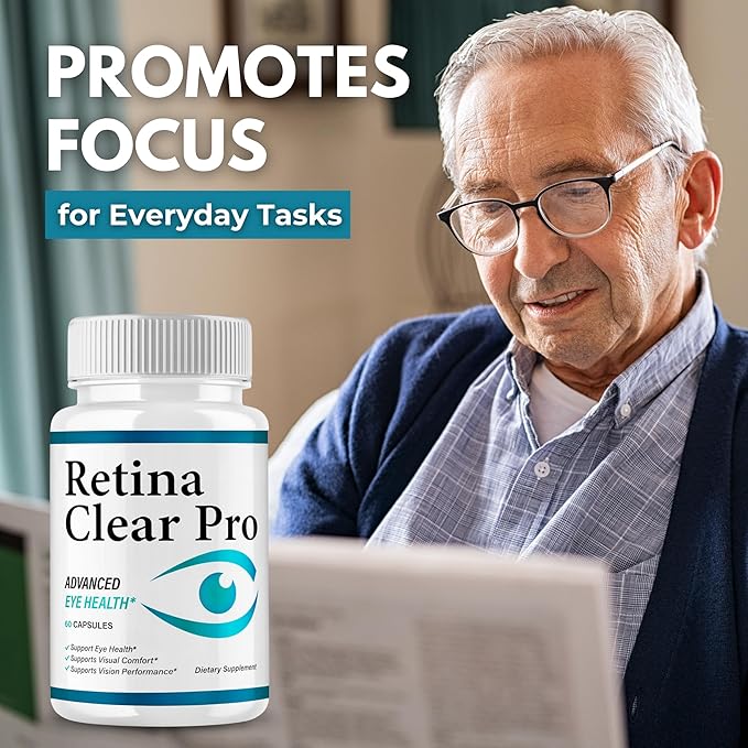 Original Retina Clear Pro Advanced Pills Capsule Premium Formula Natural Ingredients for Overall Eye Care Health &amp Balanced Healthy Vision | RetinaClear Pro | 60 Capsules Each Bottle (Pack of 2)
