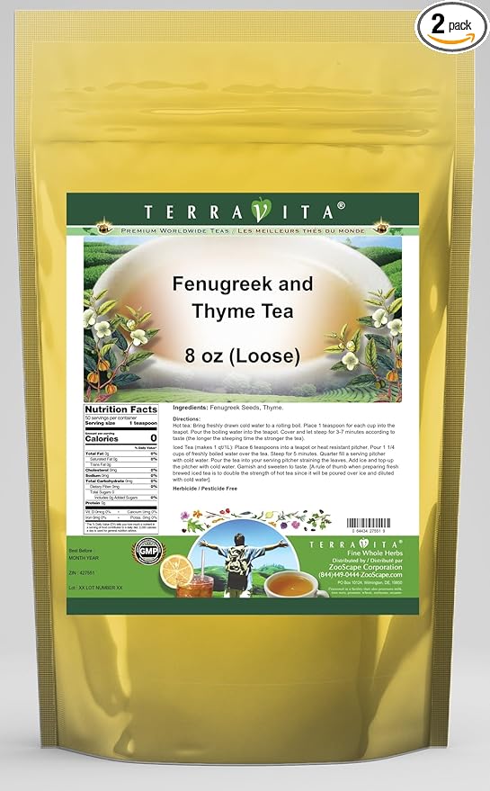 Fenugreek and Thyme Tea (Loose) (8 oz ZIN: 427551) - 2 Pack