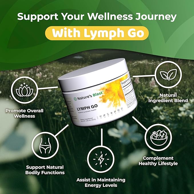 Lymph Go - Lymphatic Drainage Supplement for Women &amp Men - Lymph System Support - with with Bromelain Echinacea Burdock Root Dandelion Rutin Kelp &amp More - 4.06 Oz - 30 Servings - Tropical
