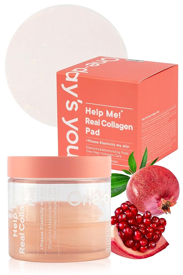 ONE-DAY’S YOU Help Me! Real Collagen Pads | Skin Firming &amp Moisturizing | Elasticity Care for Daily Use | 70 Pads | Korean Skincare for Firm &amp Youthful Skin