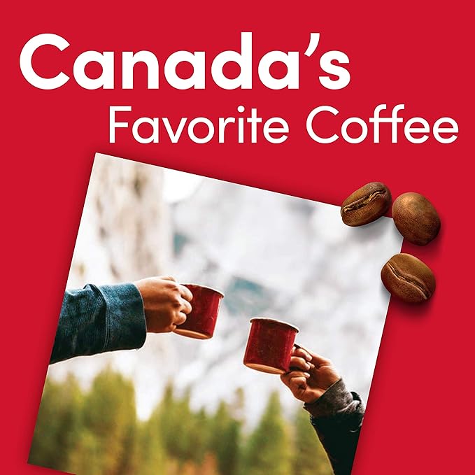 Tim Hortons Original Blend Medium Roast Ground Coffee Canada’s Favorite Coffee Made with 100% Arabica Beans 48 Ounce Canister