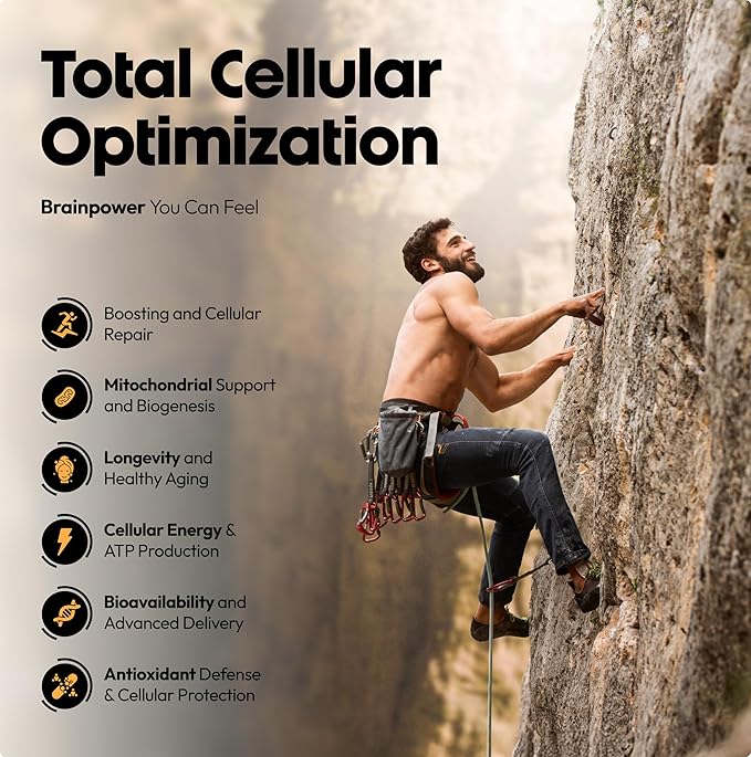 Clinical Mitochondrial Complex - Shilajit 5787mg Extract Equivalent NAD+ Boost - Ubiquinol CoQ10 Urolithin A NR PQQ ALA Astaxanthin - Energy Focus Strength - 60 Vegan Capsules