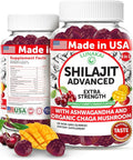Lunakai USA Made 1200mg Pure Himalayan Shilajit Gummies for Men &amp Women with Ashwagandha &amp Chaga – Supplement for Daily Energy &amp Vitality Support 60ct