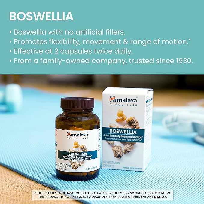Himalaya Boswellia Joint Support for Mobility and Flexibility Promotes Tissue Preservation 250 mg 240 Capsules
