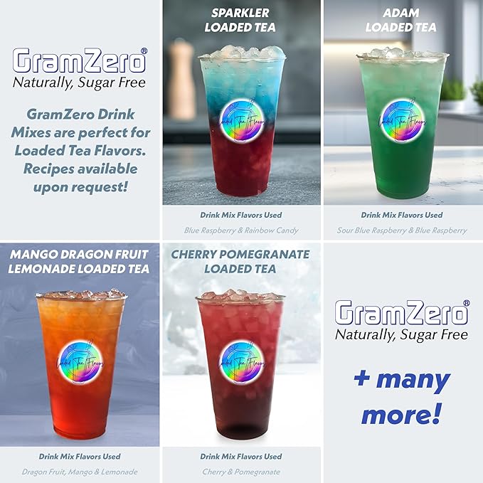 GramZero All Natural Pineapple Zero Calorie Sugar Free Drink Mix Great For Nutrition Club Loaded Tea Stevia Sweetened