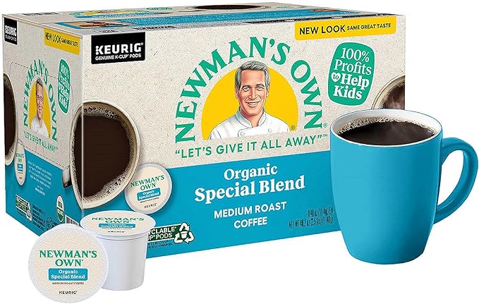 Newman's Own Organics Special Blend Single-Serve Keurig K-Cup Pods Medium Roast 120 Count (5 Boxes of 24 Pods)