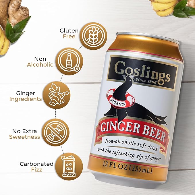 Gosling's Ginger Beer 12 Oz - Pack of 12 (12 Fl Oz Original)