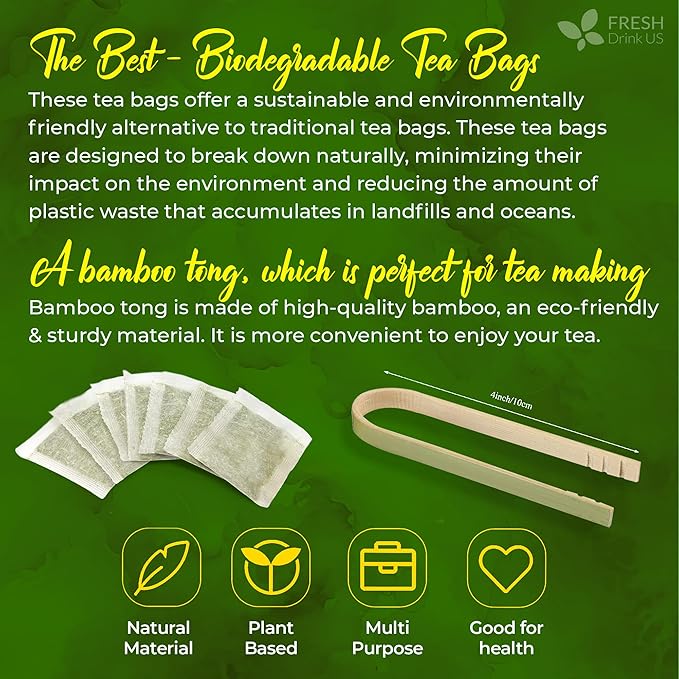 FreshDrinkUS Premium 100 Mango Leaf Tea Bags Hojas de Mango secas 100% Natural &amp Pure Loose Leaf Herbal Tea. Non GMO No Sugar No Caffeine No Gluten Vegan