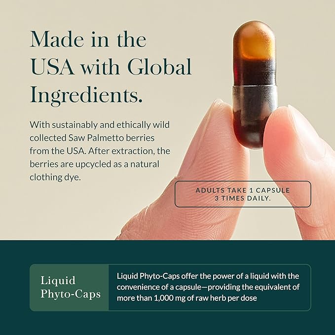 Gaia Herbs Male Libido - Herbal Supplement with Saw Palmetto Horny Goat Weed &amp Oats - Traditional Herbs to Support Vitality &amp Energy Levels for Men* - 60 Vegan Liquid Phyto-Capsules (60 Servi
