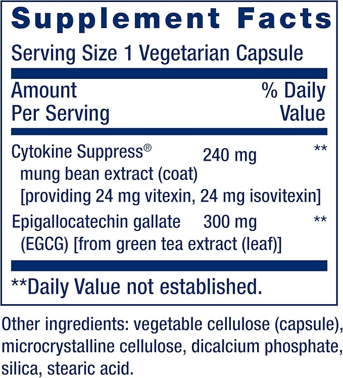 Life Extension Cytokine Suppress with EGCG30 Count (Pack of 2)