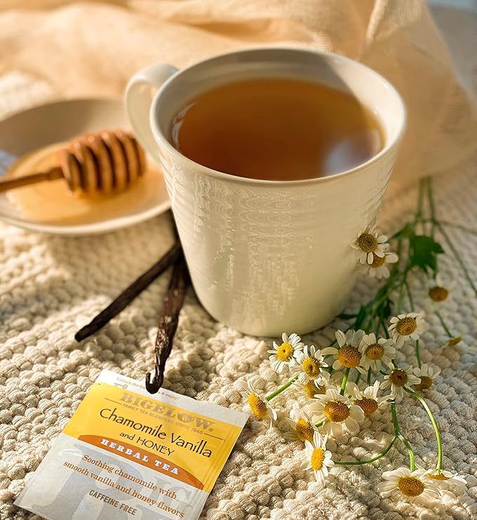 Bigelow Tea Chamomile Vanilla with Honey Herbal Tea Caffeine Free Tea with Chamomile Vanilla 20 Count Box (Pack of 6) 120 Total Tea Bags