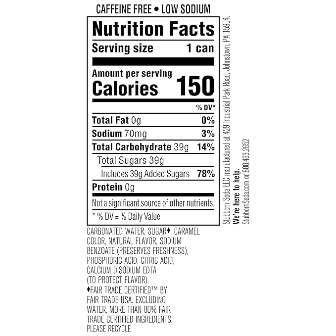 STUBBORN SODA Classic Root Beer 12oz Cans (Two packs of 12)