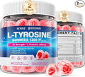 L Tyrosine Gummies 1200mg L-Tyrosine L Theanine Gummies Supplement for Adults with Magnesium Glycinate GABA Vitamin B6 D3 &amp C for Calm &amp Focus -- Brain Supptements for Memory Mood &amp R