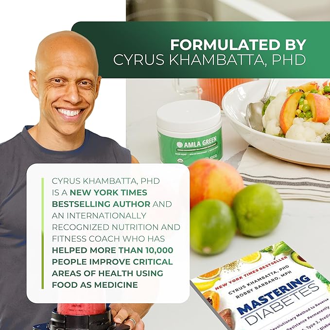 Amla Powder &amp Green Tea Superfood Supplement 20x Ultra Concentrated Amla Antioxidant Support Made with Oolong Tea and Indian Gooseberries Organic Vegan Classic Flavor 30 Servings