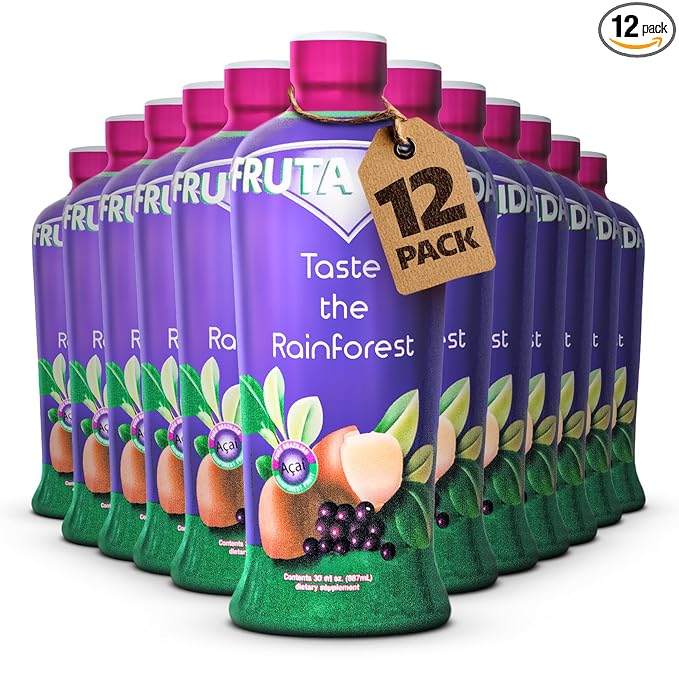 Fruta Vida – 12 Pack of 30 oz Bottles – Acai – Yerba Mate – Cupuacu Juice – by Pro Image International