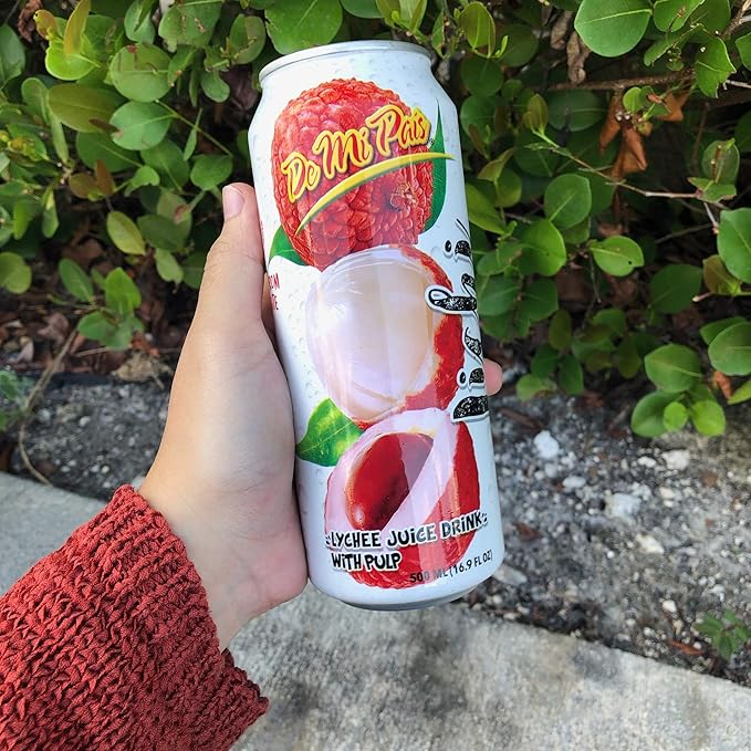 De Mi Pais Lychee Drink with Pulp 16oz / Bebida de Lichi con Pulpa 16oz (24)