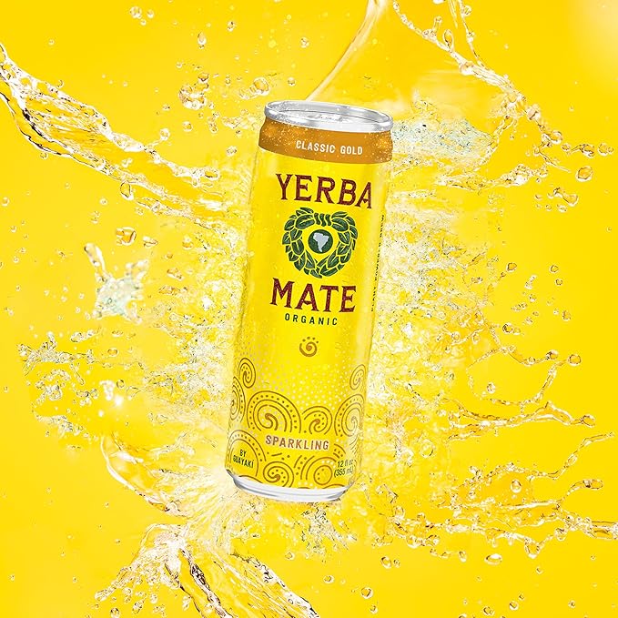Yerba Madre Organic Yerba Mate Clean Energy Drink Alternative Bundle Grapefruit Ginger &amp Classic Gold Flavors 12 Oz (Pack of 24) 80mg Natural Caffeine Smooth Energy &amp Focus