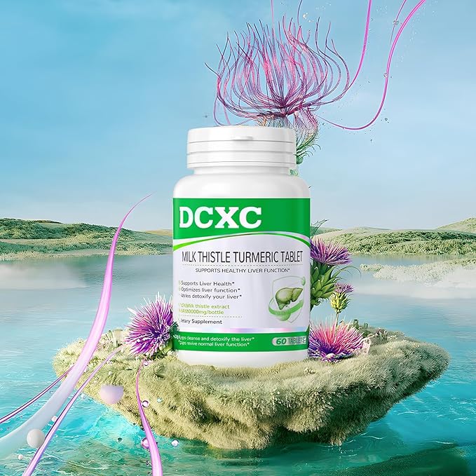 Liver Detox Supplement30000mg Milk Thistle Turmeric TabletStay up Late – Supports Liver Health – 60 Tablets