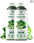 Smartfruit Harvest Greens + Detox – 100% Real Fruit Purée with Kiwi Cucumber Kale Spinach Lemongrass Apple &amp Banana – Great for Smoothies Juice Yogurt Cocktails Teas &amp More – 2-Pk 48