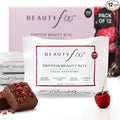 Beauty f(x) Protein Beauty Bites - Collagen Bars – Cacao Raspberry Collagen Protein Bars for Women – 10g Protein 120 Calories No Added Sugar – Supports Skin Hair and Nails