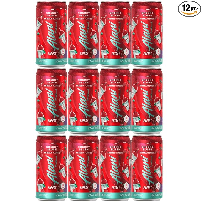 Mini Energy Drink - Pack Of 12 - Cherry Slush Flavor - 8.4 Fl OZ Can - By The Munchie Mix