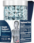 Height &amp Bone Support Supplement - Premium Height Growth Supplement for Kids &amp Teens with Calcium - Nutritional Support Bone Health Formula - Height Increase Essential Vitamins - 180 Caps