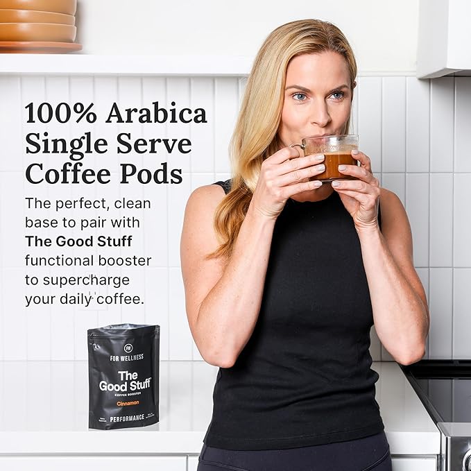 For Wellness Arabica Coffee Pods (24 Pods Medium Roast) – Pair With The Good Stuff to Supercharge Your Coffee