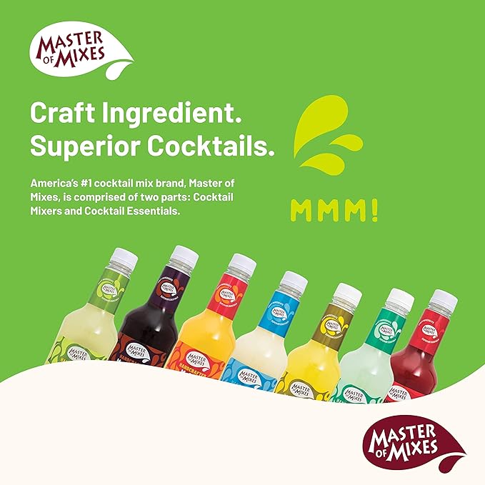 Master of Mixes Manhattan Drink Mix Ready To Use 1 Liter Bottle (33.8 Fl Oz) Pack of 6