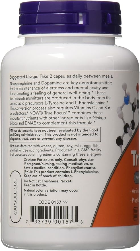 Now Foods True Focus 90 Veg Capsules (2 Pack)