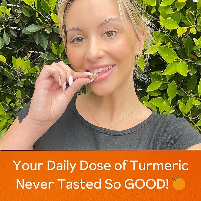 Turmeric Gummies for Women | Turmeric Supplement Gummies for Inflammation | Turmeric Gummies for Adults | Natural Curcumin Low-Sugar Vegan Mandarin Orange Flavor 45 Count
