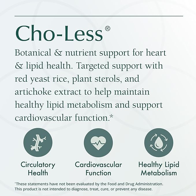 Natura Health Products Cho-Less Supplement - Promotes Healthy Lipid Metabolism and Cardiovascular Health - Featuring Niacin Red Yeast Rice Artichoke Extract and Beta Sitosterol (90 Capsules)