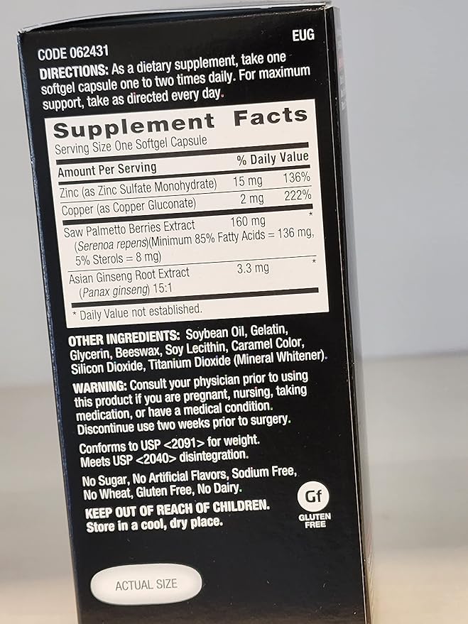 GNC Men's Ultra Saw Palmetto Formula Supports Normal Prostate Function 120 Softgels