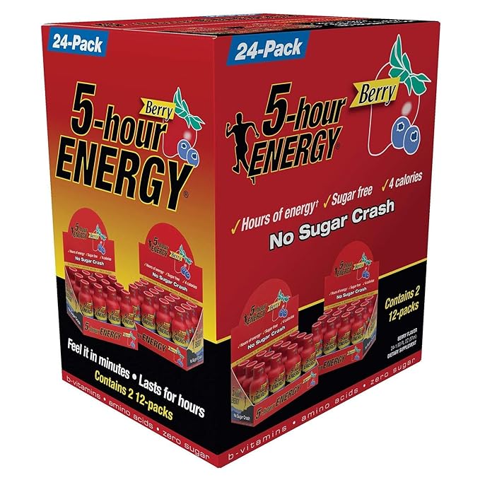 5 Hour Energy Drink Shot Berry 3Pack (24 Count Each )