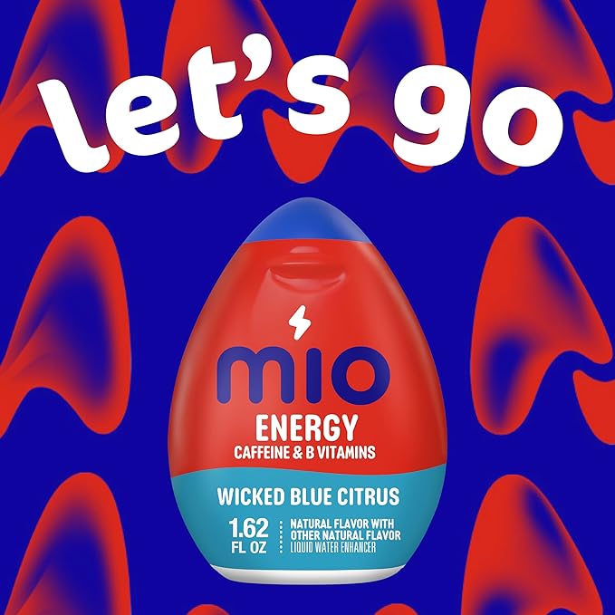 Mio Energy Liquid Water Enhancer Wicked Blue Citrus 1.62 OZ 4-Pack