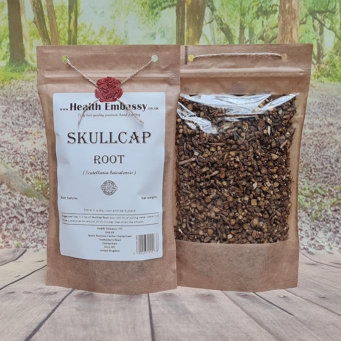 Health Embassy Skullcap Root | Scutellaria baicalensis | Loose Herbal Tea (50g)