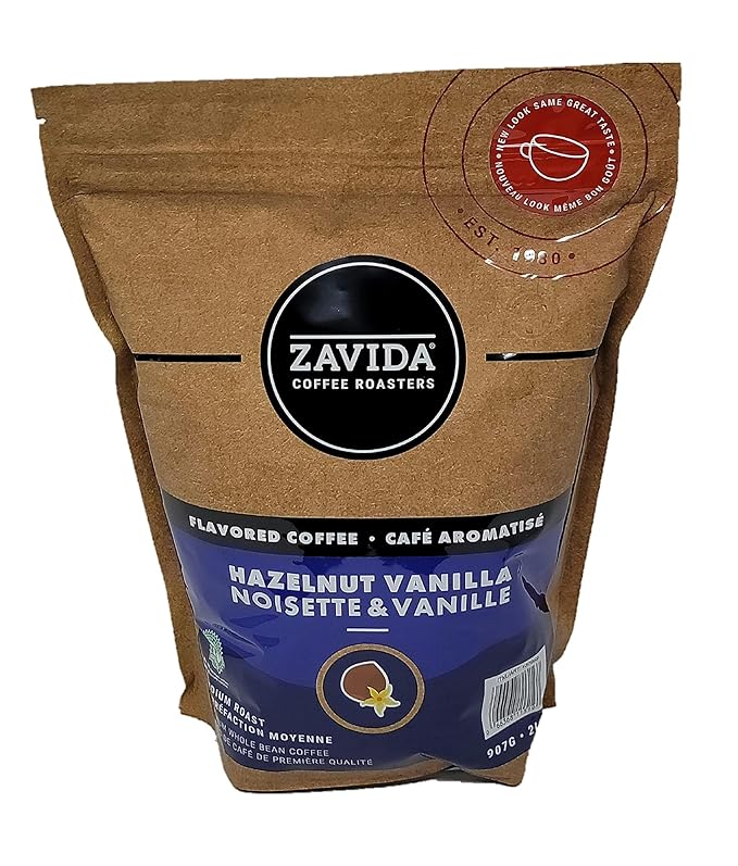 Zavida Hazelnut Vanilla Whole Bean Coffee 907g/32 oz. (Imported from Canada)