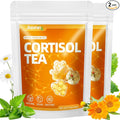 JIAOMING 2 Packs Natural Cortisol Reducing Tea Healthy Cortisol Levels &amp Mental Clarity Loose Leaf Detox Drink Teabags with Ashwagandha for Men and Women Sleep Time Relaxation Mood Swing Reduce