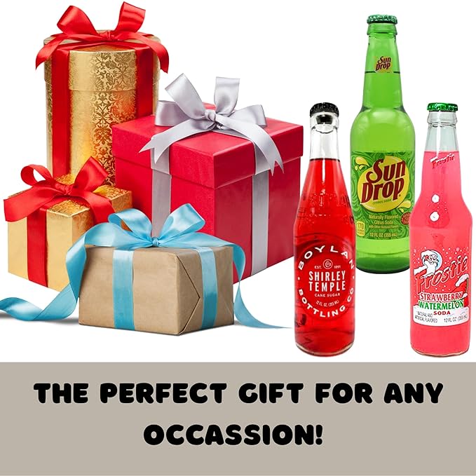 Surprise Variety Soda Sampler of the Month Club | Variety Pack of 6 Sodas Monthly for a Year | Includes Crazy Soda Pop Bottle Opener | 12 Month Subscription