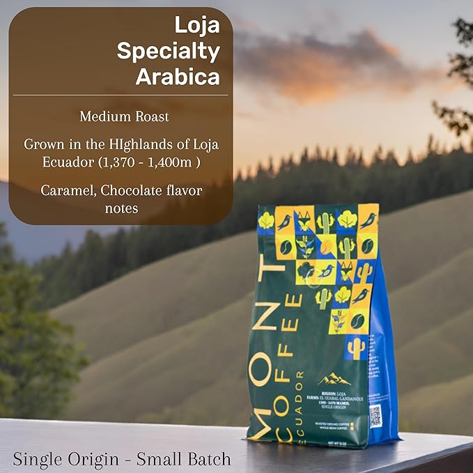 Mont Coffee - Loja Region - Specialty Single Origin Ecuadorian Arabica Coffee | Deluxe | Fresh Roast (Pack Ground)