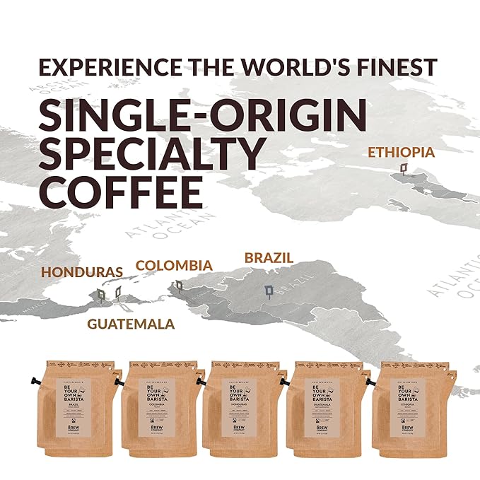 Father's Day Gift Box for Coffee Lovers - 10 of The World's Finest Single Estate Specialty &amp Organic Coffees | Brew &amp Enjoy Anytime Anywhere | Hamper Style Letterbox Gift Idea for Dad &amp H