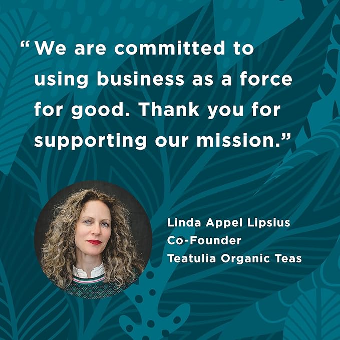 Teatulia Organic Mint Tea Bags (50 Pyramid Sachet Teabags) Sustainably Grown Spearmint + Peppermint in Washington USA. Herbal Caffeine-Free Blend