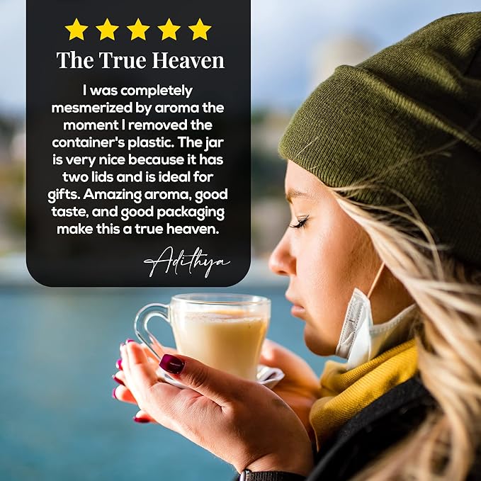 The Tea Heaven Masala Chai Tea Indian Loose Leaf Chai Tea with Whole Spices Spiced Green Tea for Hot or Cold Brewing 150 Grams (5.2 oz)