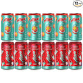 Generic Alani. Nu Mini Energy Drink Variety Pack - (Pack Of 12) - 2 Different Flavors : Cherry Slush and Juicy Peach - 8.4 fl oz Cans - By The Munchie Mix