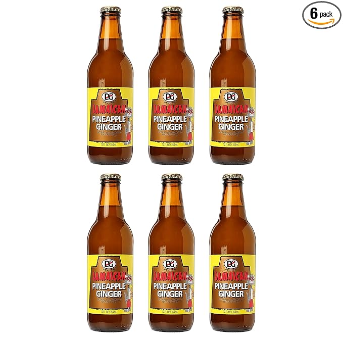 DG Genuine Jamaican Pineapple Ginger (6 Pack Total of 72fl.oz)